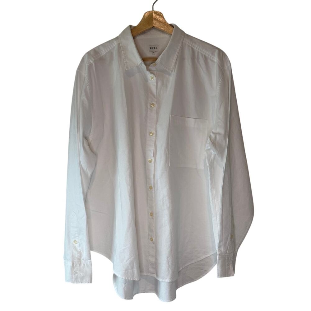 KULE The Quinn Oxford White Cotton Button Down Shirt Top Womens XL